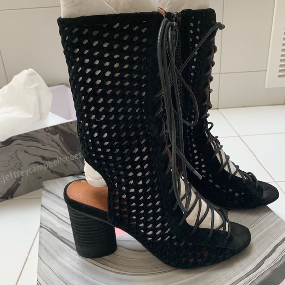 Jeffery Campbell Suede Open toe Shoes. Size 7. - Picture 2 of 6